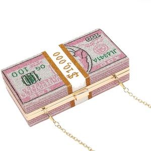 Bling money clutch